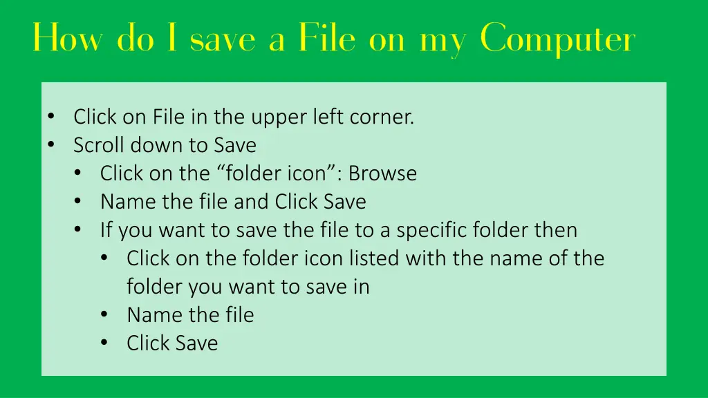 click on file in the upper left corner scroll