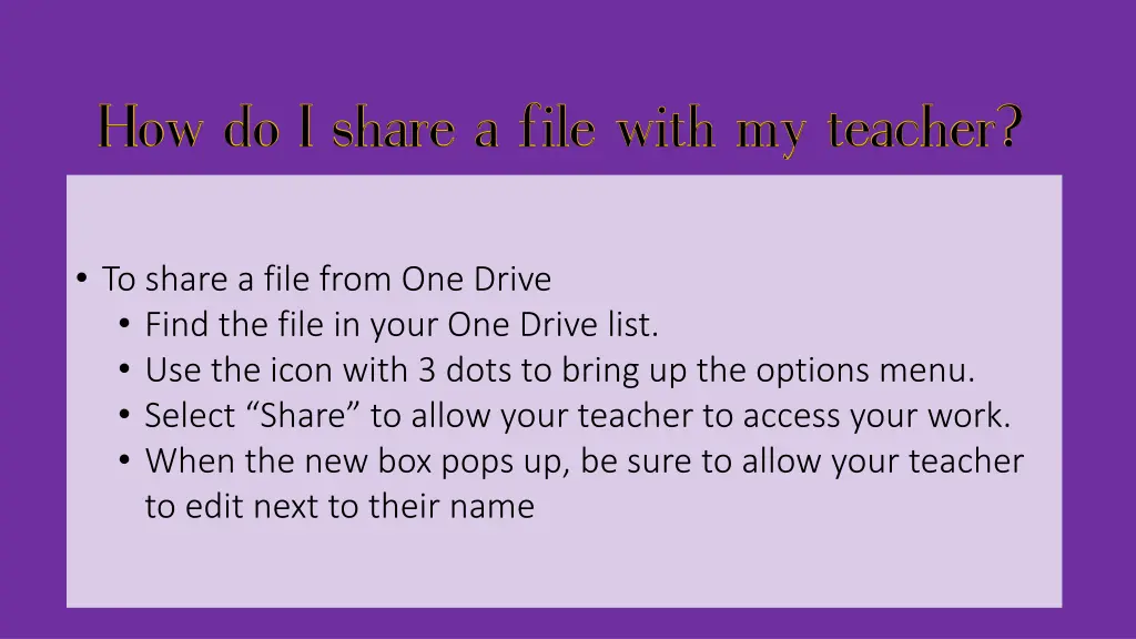 to share a file from one drive find the file