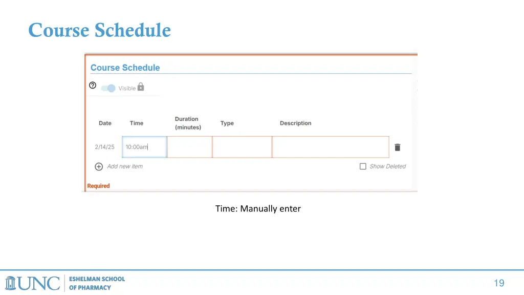 course schedule 2