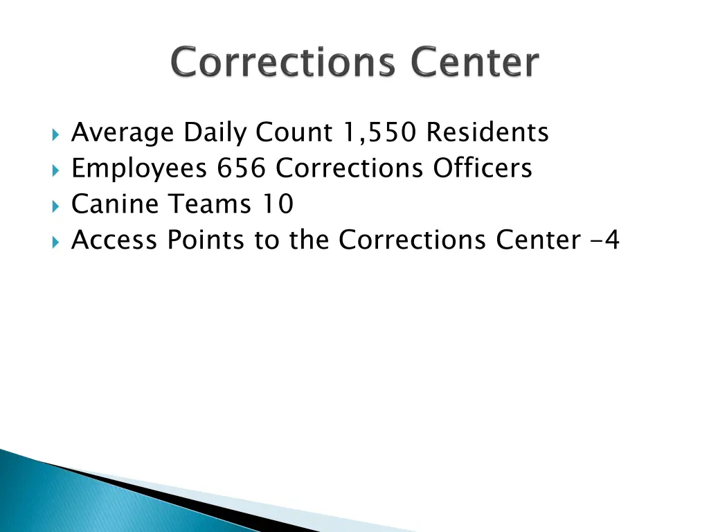 average daily count 1 550 residents employees