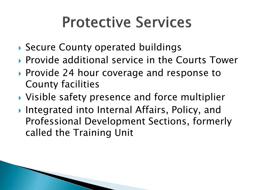 secure county operated buildings provide