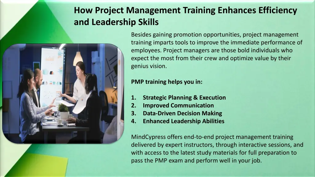 how project management training enhances