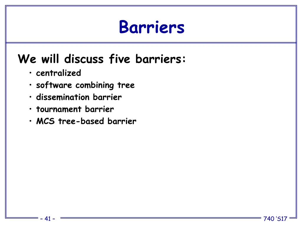 barriers