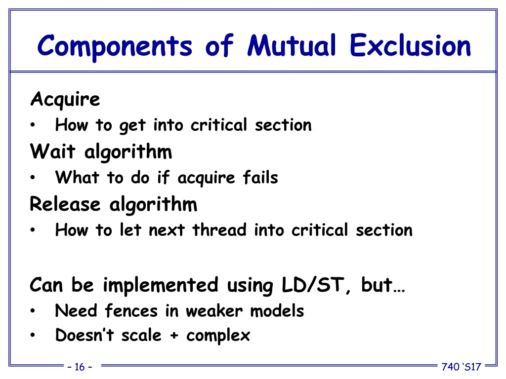 components of mutual exclusion
