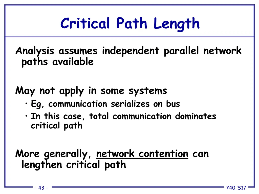 critical path length
