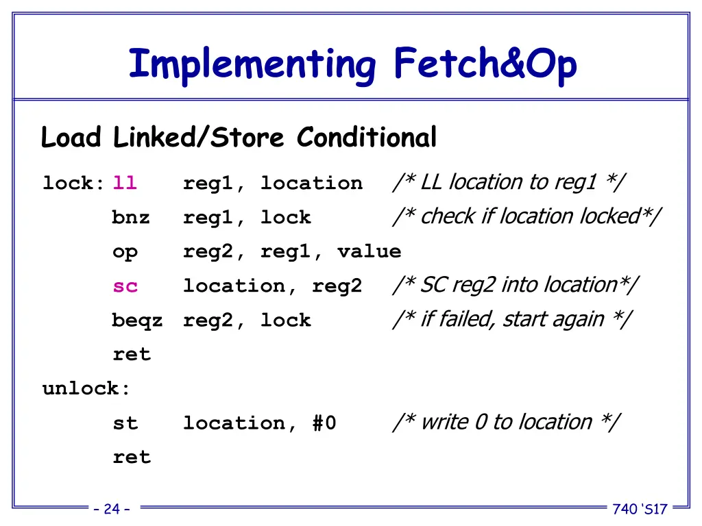 implementing fetch op