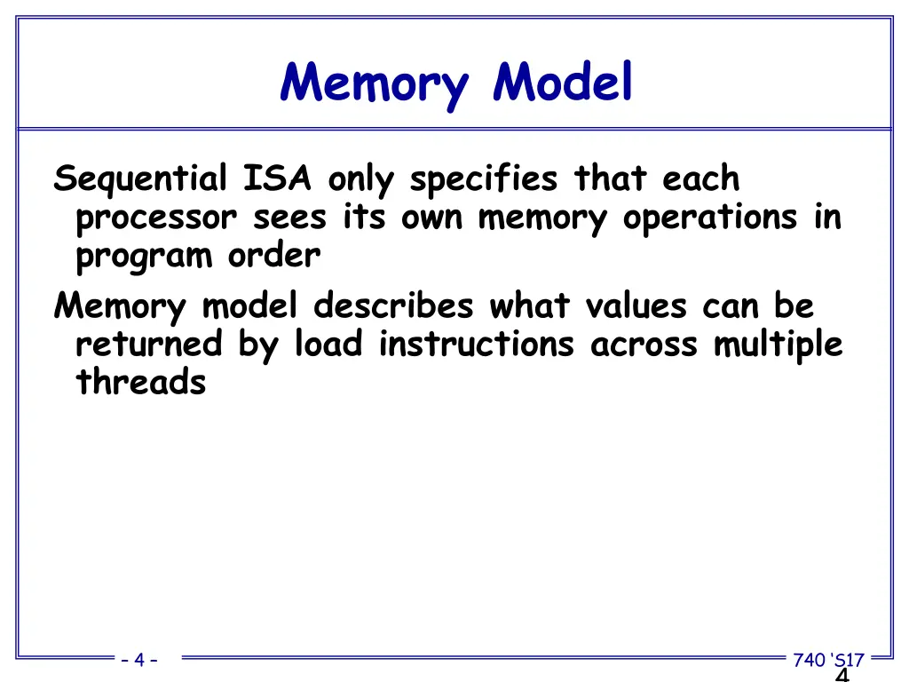 memory model