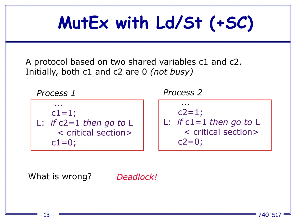 mutex with ld st sc