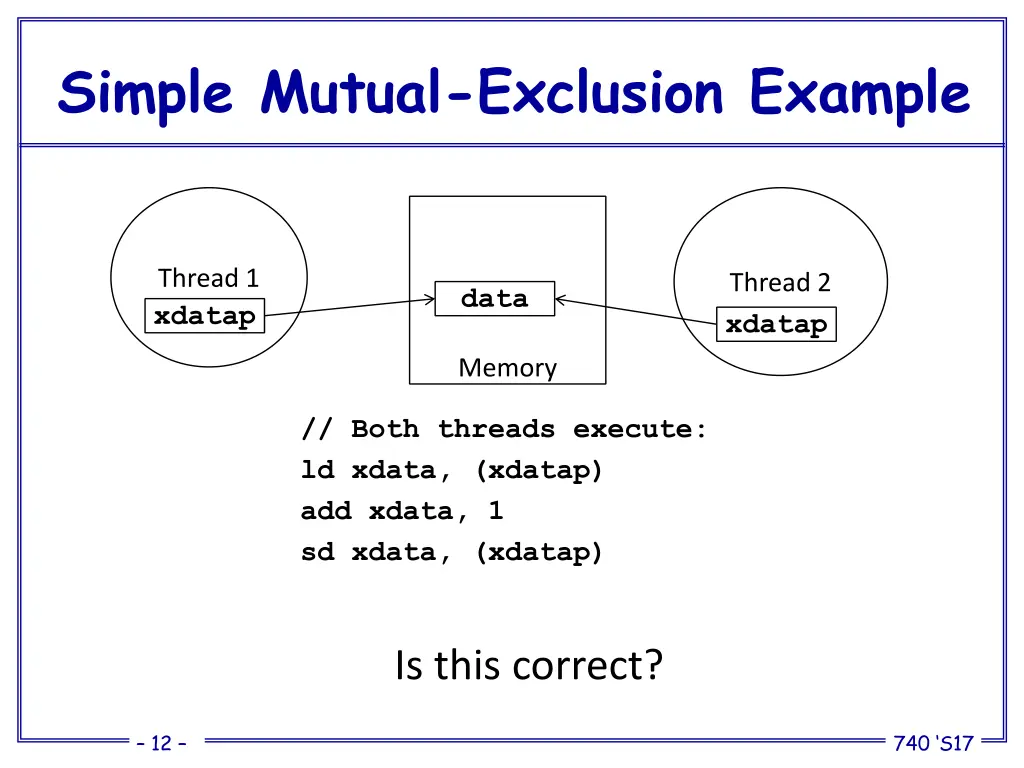 simple mutual exclusion example