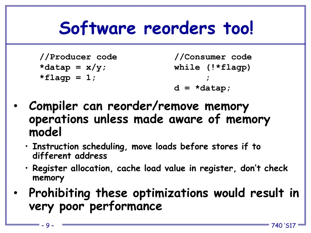 software reorders too