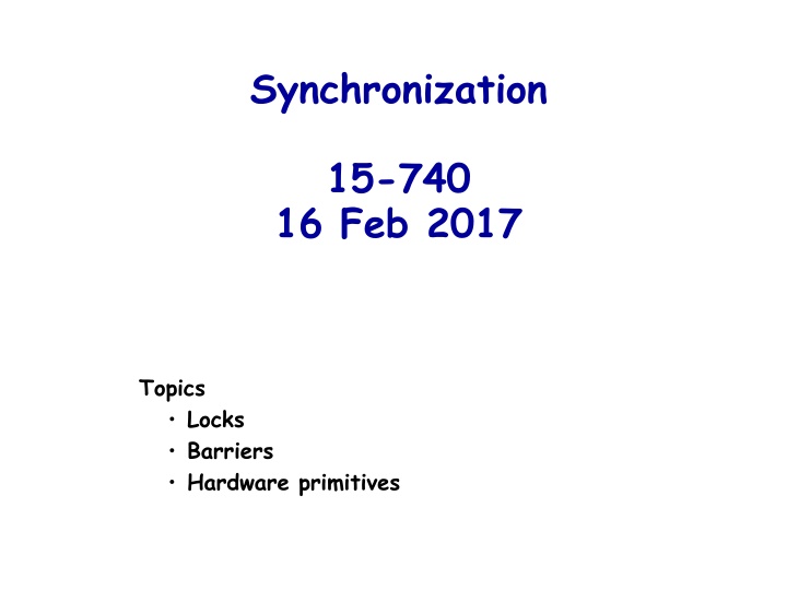 synchronization