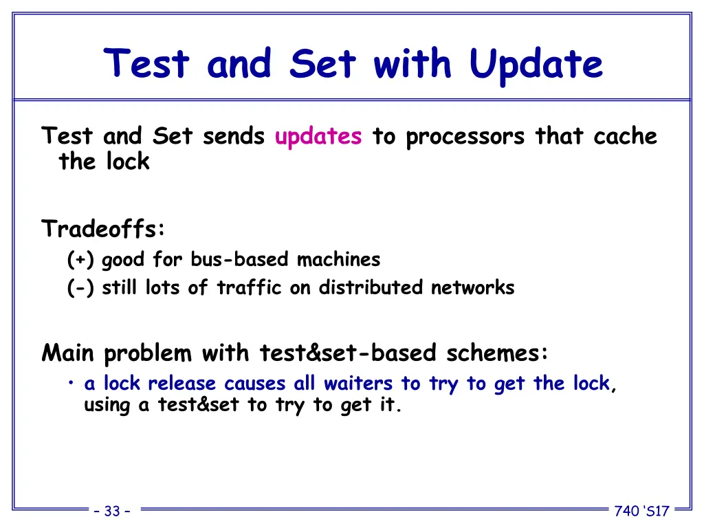 test and set with update
