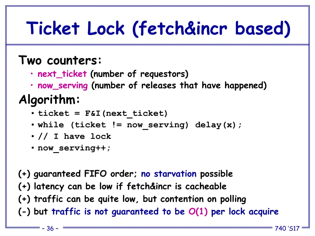 ticket lock fetch incr based 2
