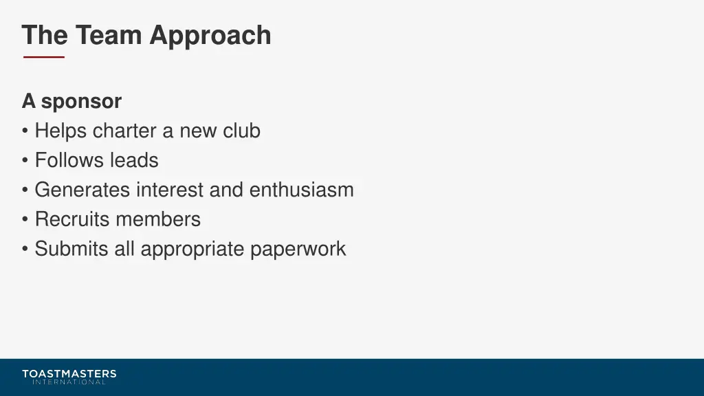 the team approach