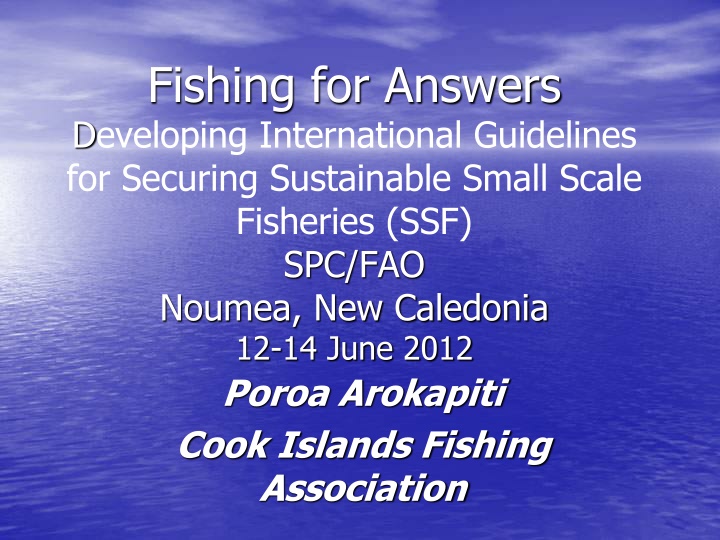 fishing for answers developing international