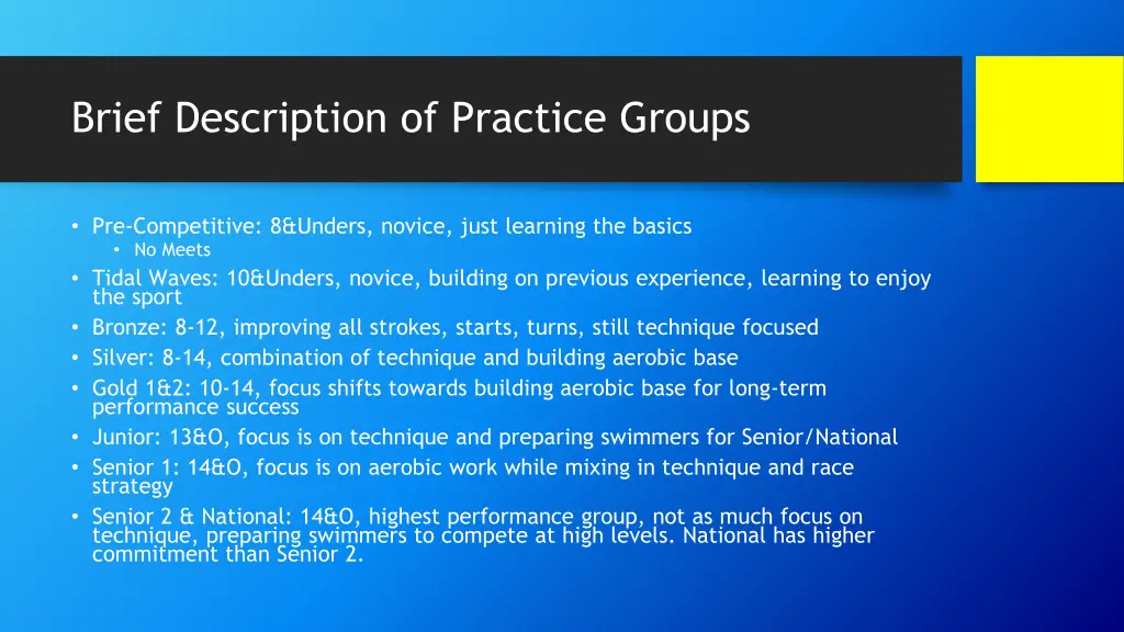 brief description of practice groups