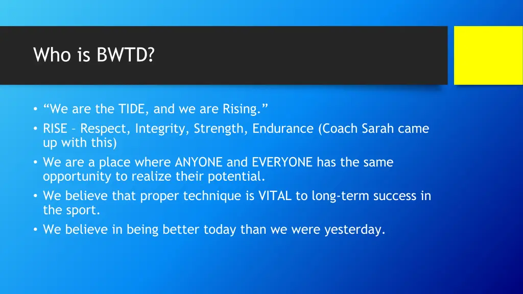 who is bwtd