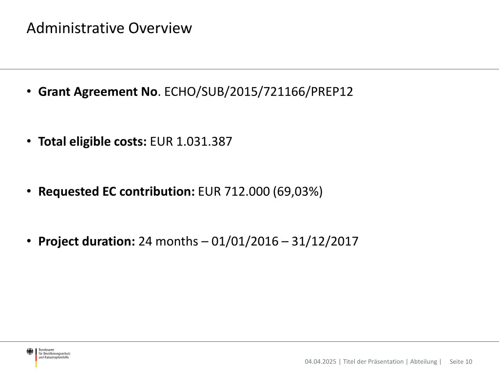 administrative overview