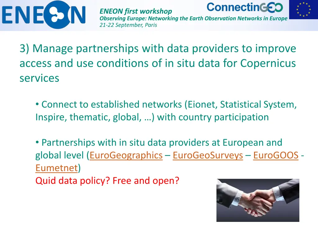 eneon first workshop observing europe networking 11