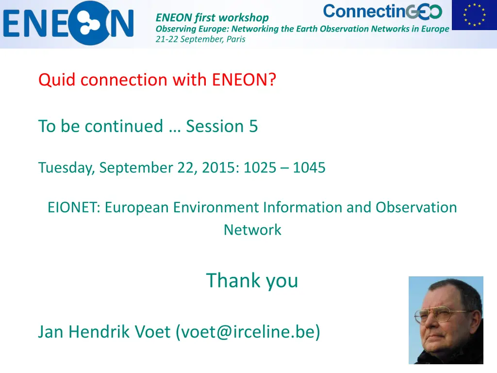 eneon first workshop observing europe networking 13
