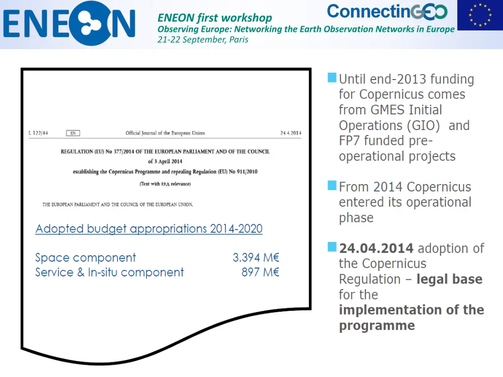 eneon first workshop observing europe networking 2