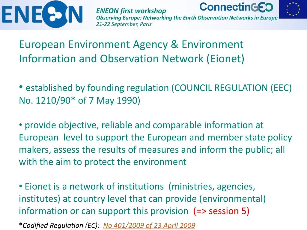 eneon first workshop observing europe networking 6