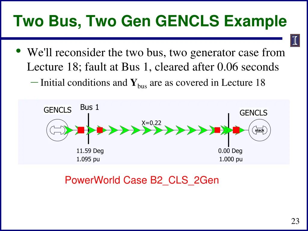 two bus two gen gencls example