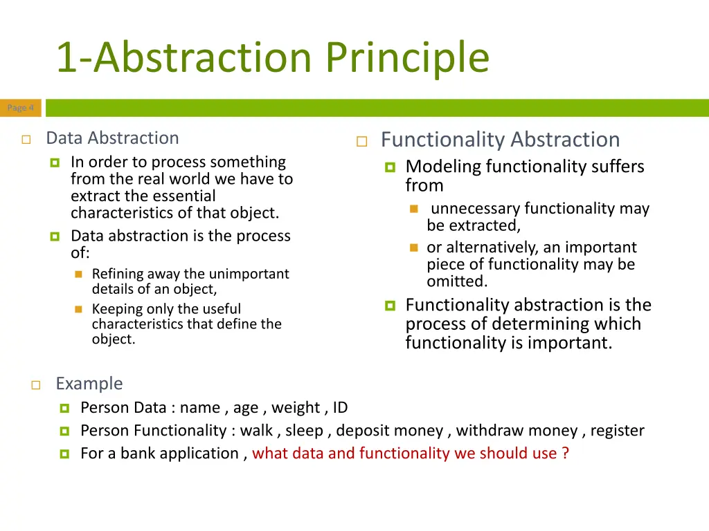 1 abstraction principle 1