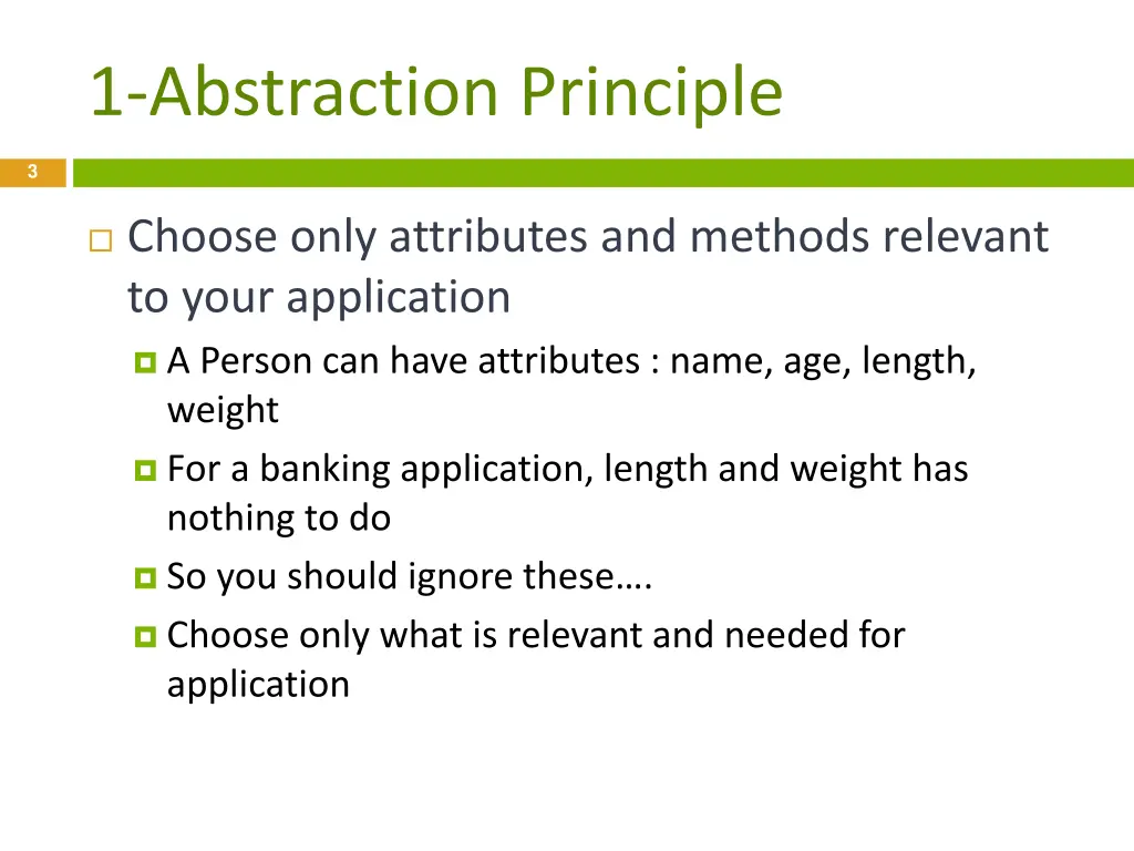 1 abstraction principle