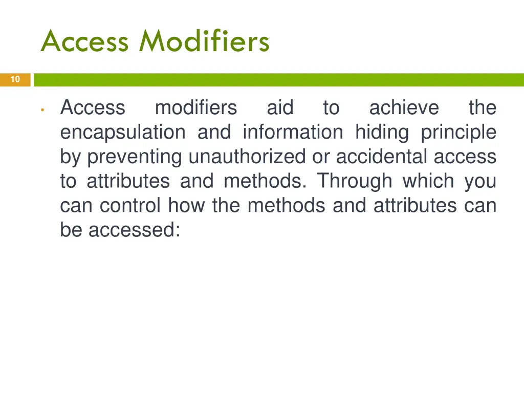 access modifiers