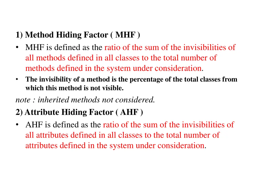 1 method hiding factor mhf mhf is defined