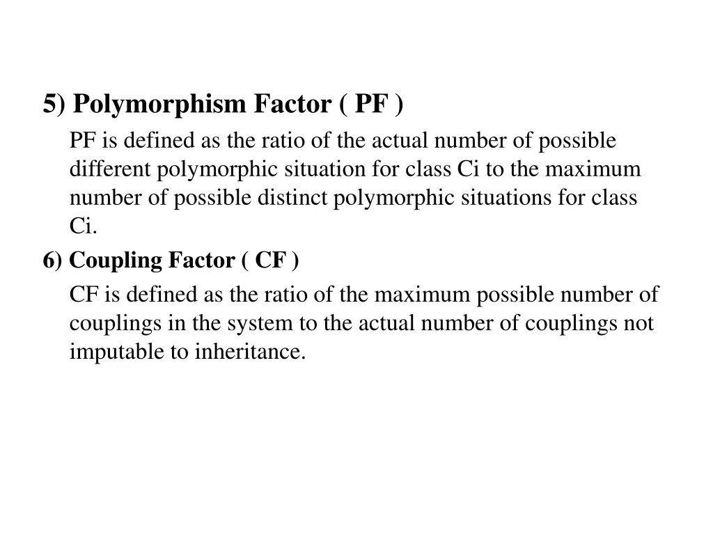 5 polymorphism factor pf pf is defined