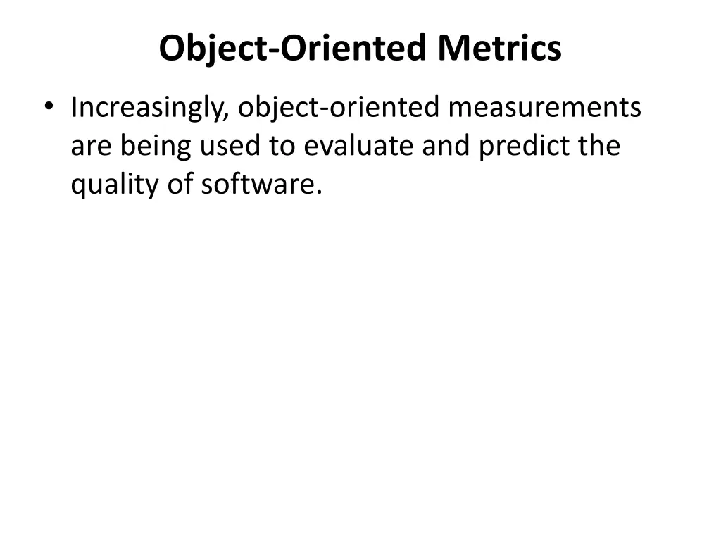 object oriented metrics 1