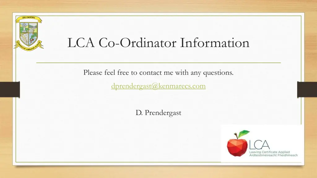 lca co ordinator information