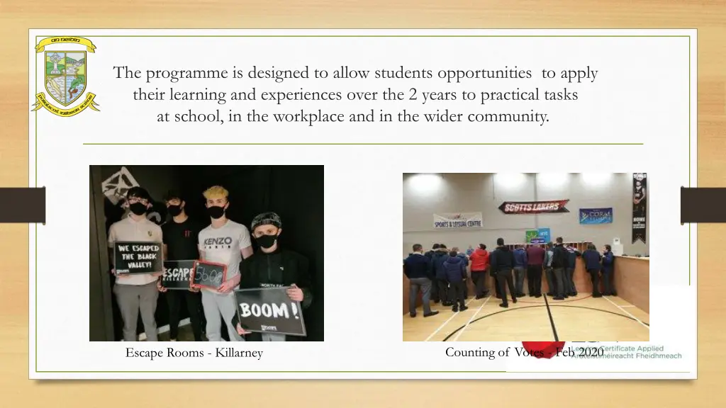 the programme is designed to allow students