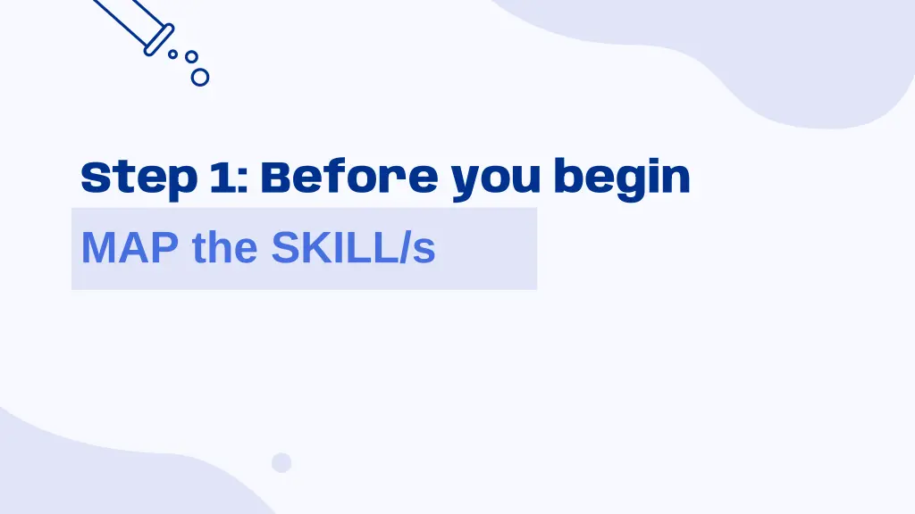 step 1 before you begin map the skill s
