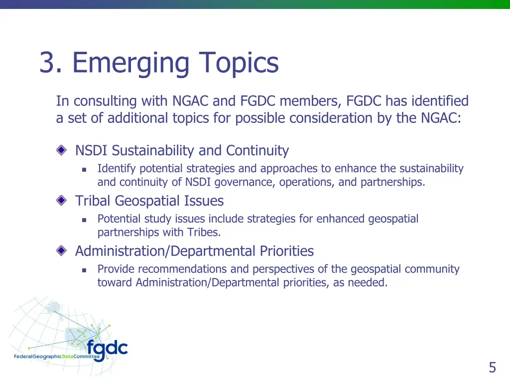 3 emerging topics