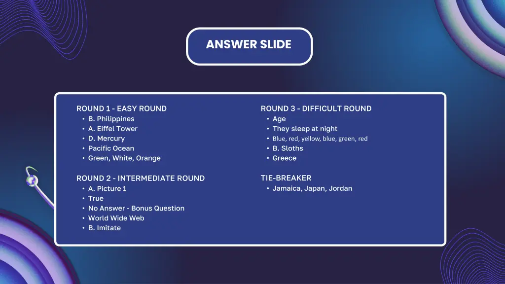 answer slide