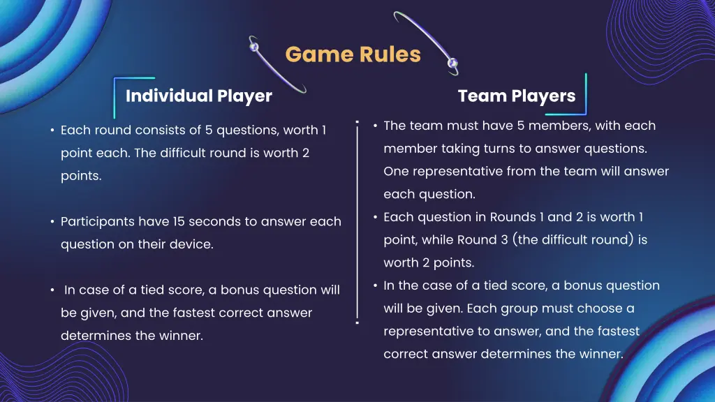 game rules