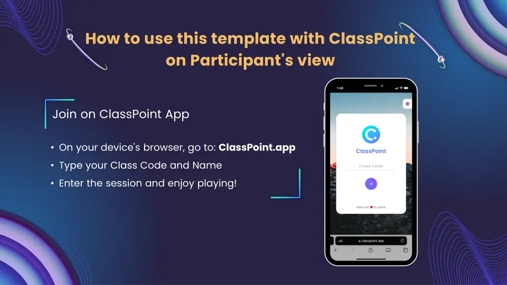 how to use this template with classpoint