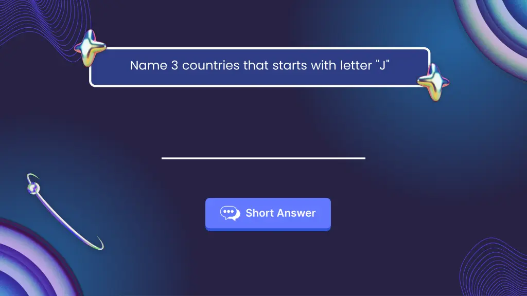 name 3 countries that starts with letter j