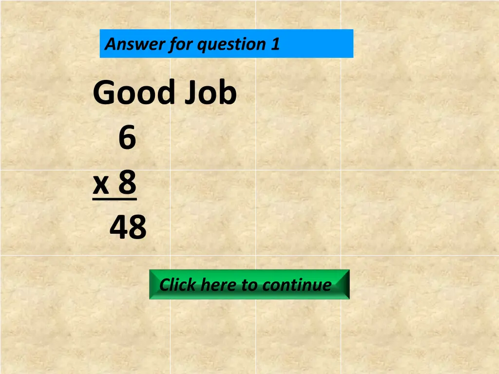 answer for question 1