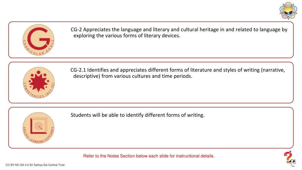 cg 2 appreciates the language and literary
