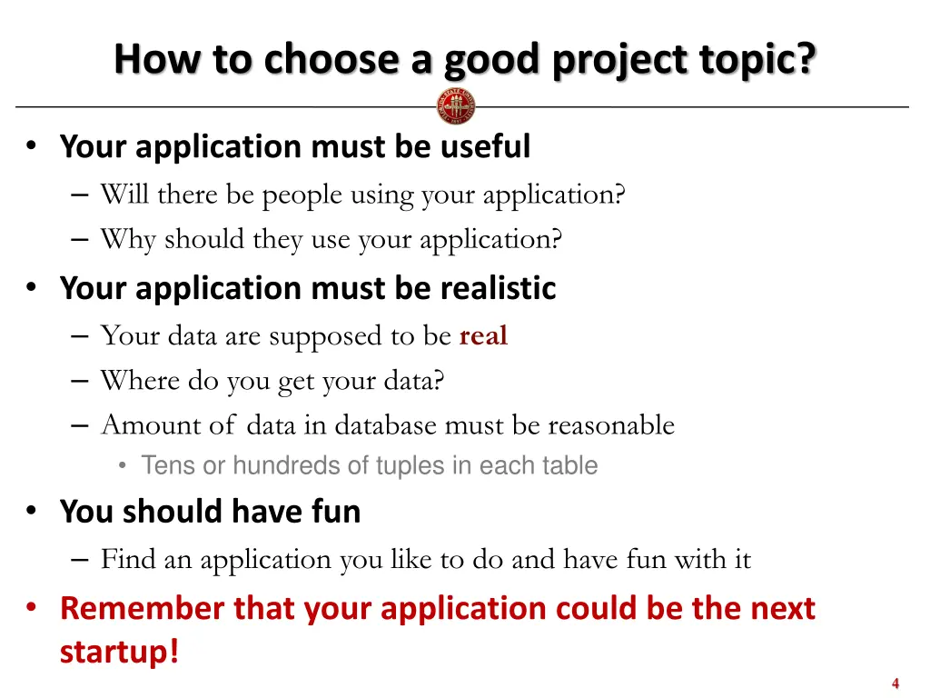 how to choose a good project topic