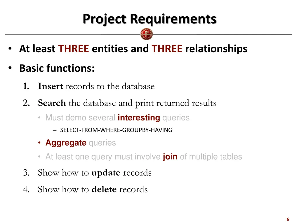 project requirements