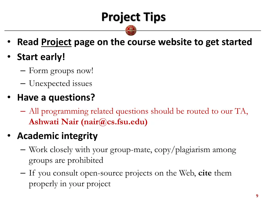 project tips