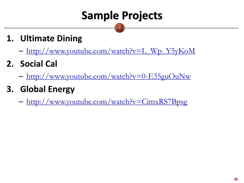 sample projects