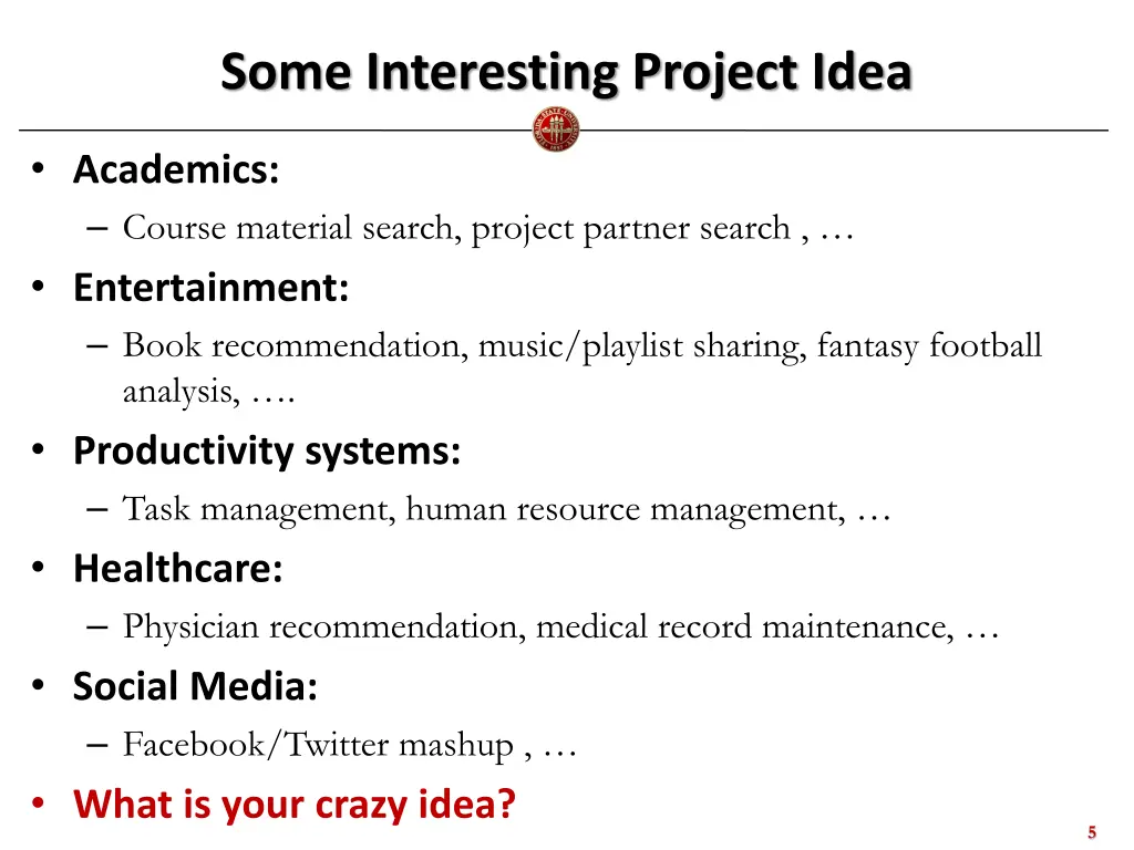 some interesting project idea
