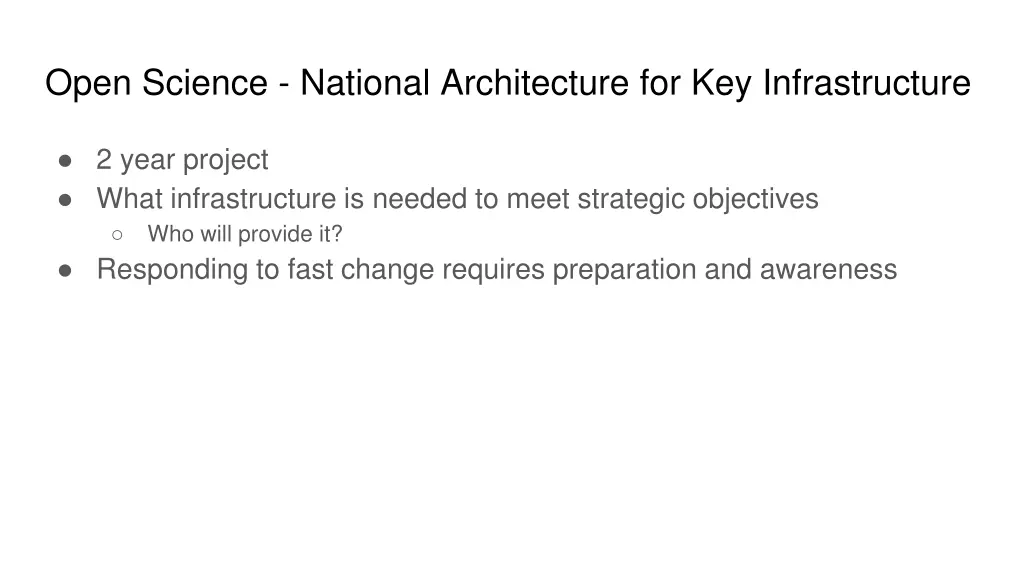 open science national architecture