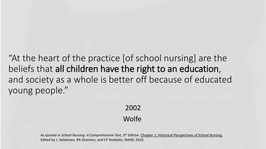 at the heart of the practice of school nursing